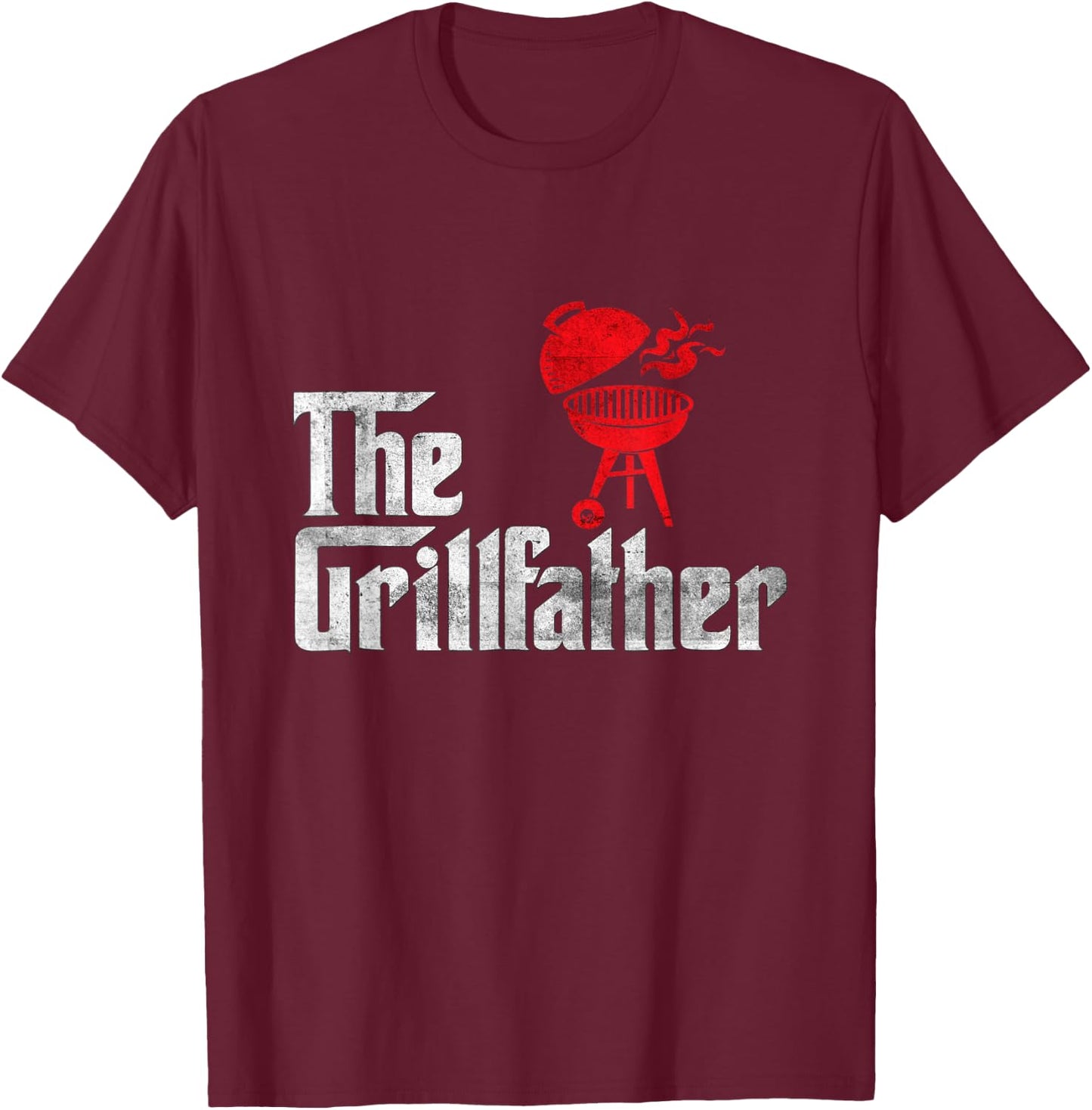 Grillfather BBQ Timer Barbecue Funny Chef T-Shirt - T-Shirt | Maroon