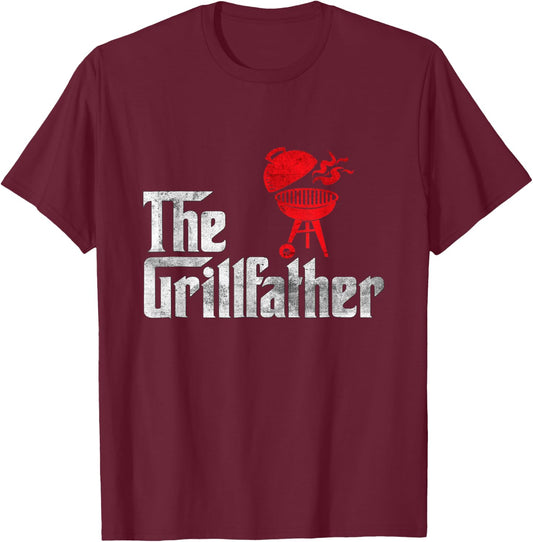 Grillfather BBQ Timer Barbecue Funny Chef T-Shirt - T-Shirt | Maroon