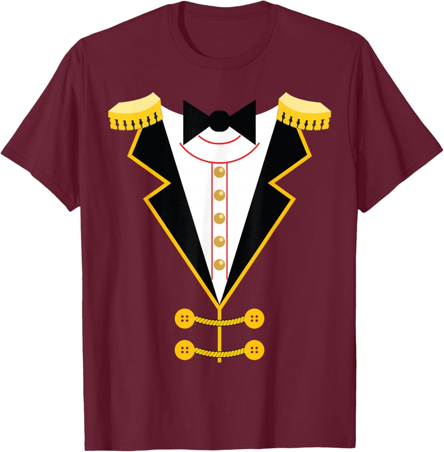 Circus Ringmaster Costume Carnival Theme Halloween Party T-Shirt - T-Shirt | Maroon