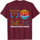 Rheumatoid Arthritis Everything hurts but i'm still smiling T-Shirt - T-Shirt | Maroon