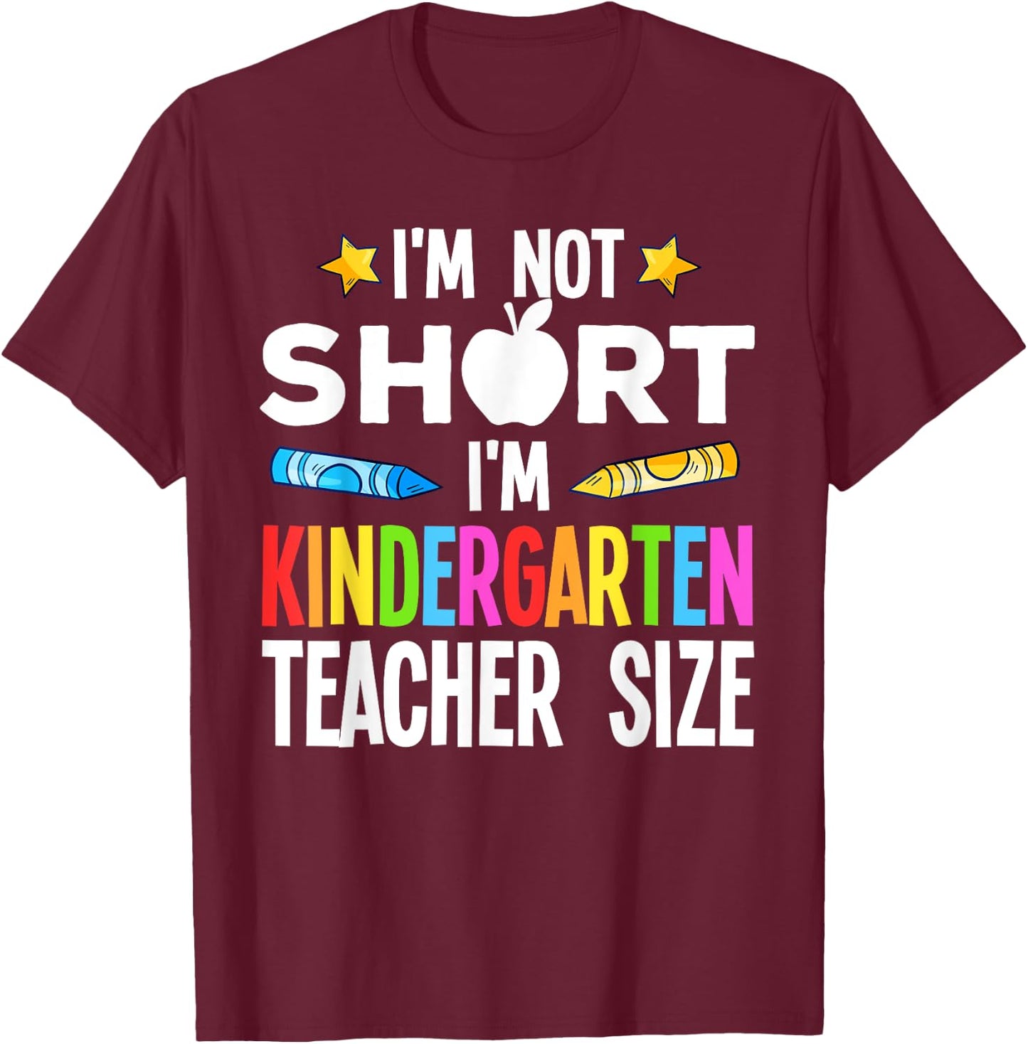 Cool Kindergarten Teacher Art Women Preschool Kinder T-Shirt - T-Shirt | Maroon