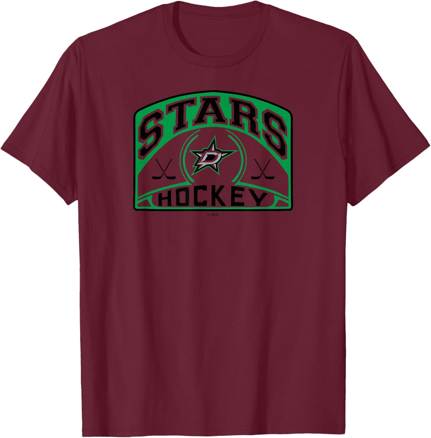 Dallas Stars Glide White Officially Licensed T-Shirt - T-Shirt | Maroon