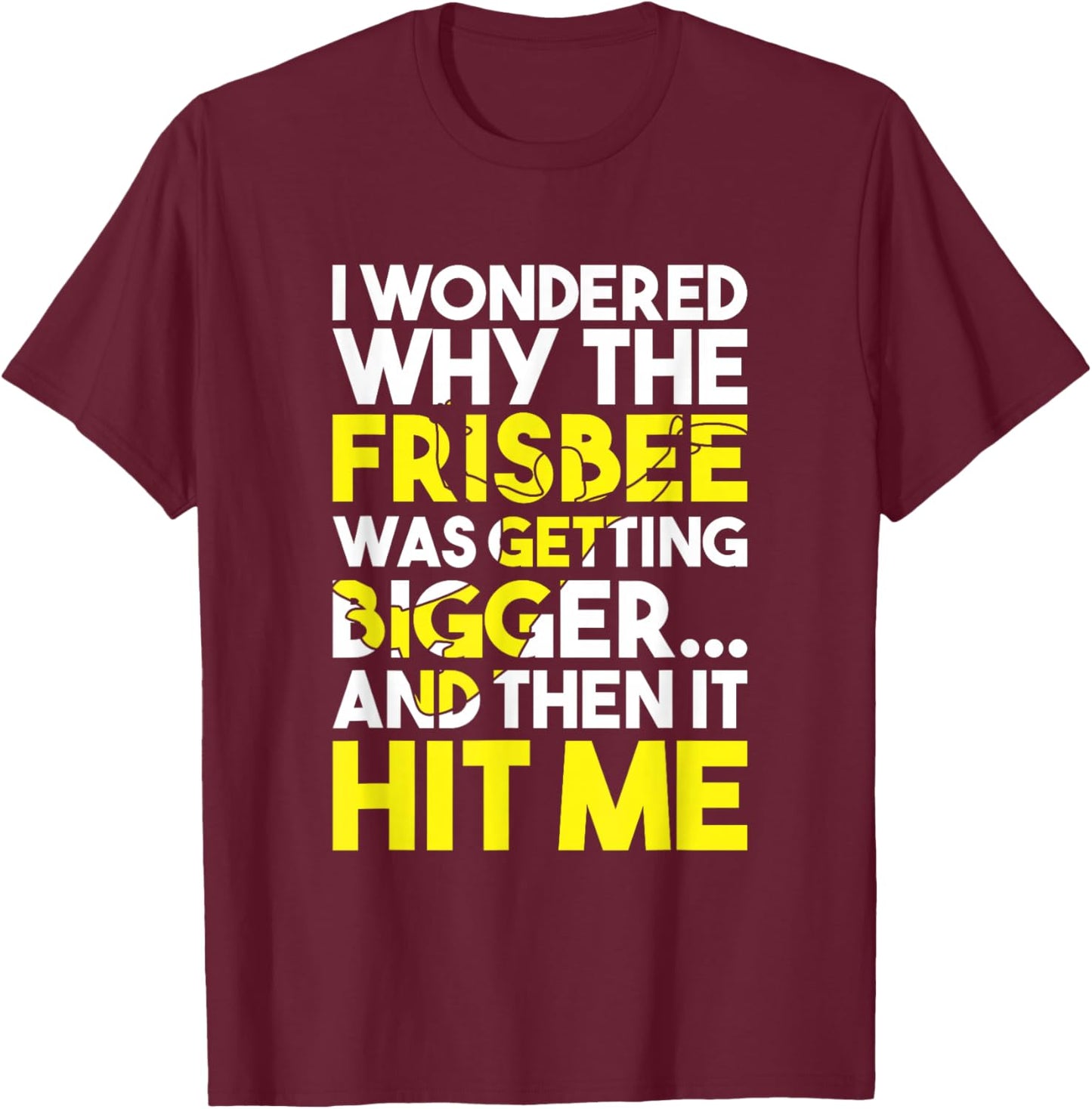 Flying Disc Throwing Frisbee Player Funny Ultimate Frisbee T-Shirt - T-Shirt | Maroon