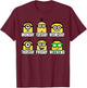 Despicable Me Minions Days and Expressions Of the Week T-Shirt - T-Shirt | Maroon