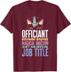 Wedding Officiant Unicorn Marriage Officiant T-Shirt - T-Shirt | Maroon