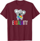 EKOALAITY Koala Rainbow Heart Pride Month T-Shirt - T-Shirt | Maroon