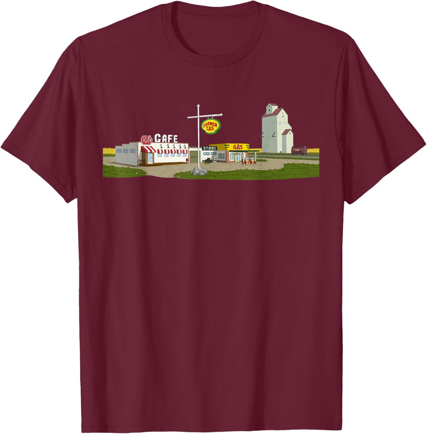Corner Gas Set T-Shirt - T-Shirt | Maroon