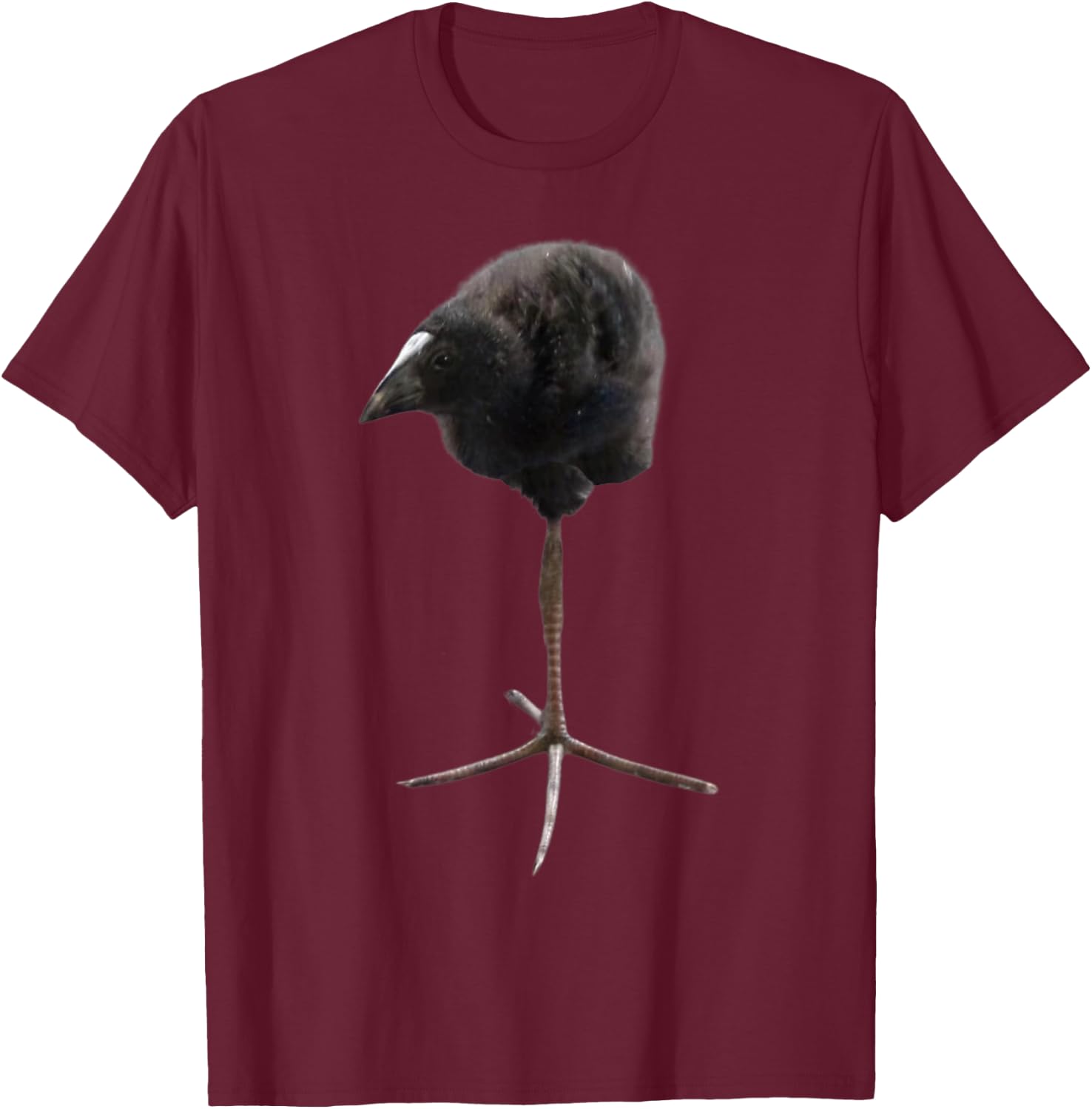 Pukeko Meme -Adults, Kids Classic Straight Black T-Shirt - T-Shirt | Maroon