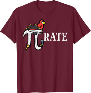 Pirate Pi Funny Math Pie Halloween Costume Teacher Men Women T-Shirt - T-Shirt | Maroon