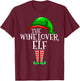 Wine Lover Elf Group Matching Family Christmas Gift Drinking T-Shirt - T-Shirt | Maroon