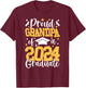 Proud Grandpa Of A Class Of 2024 Graduate Matching Family T-Shirt - T-Shirt | Maroon