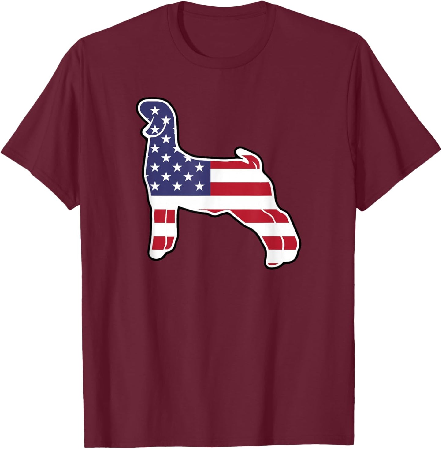 Americana 4th of July Show Goat T-Shirt - T-Shirt | Maroon