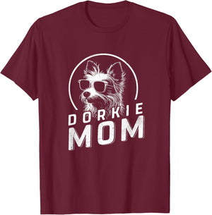 Dorkie Mom Dog Owner Gifts Women Funny Dog Mom Mothers Day T-Shirt - T-Shirt | Maroon