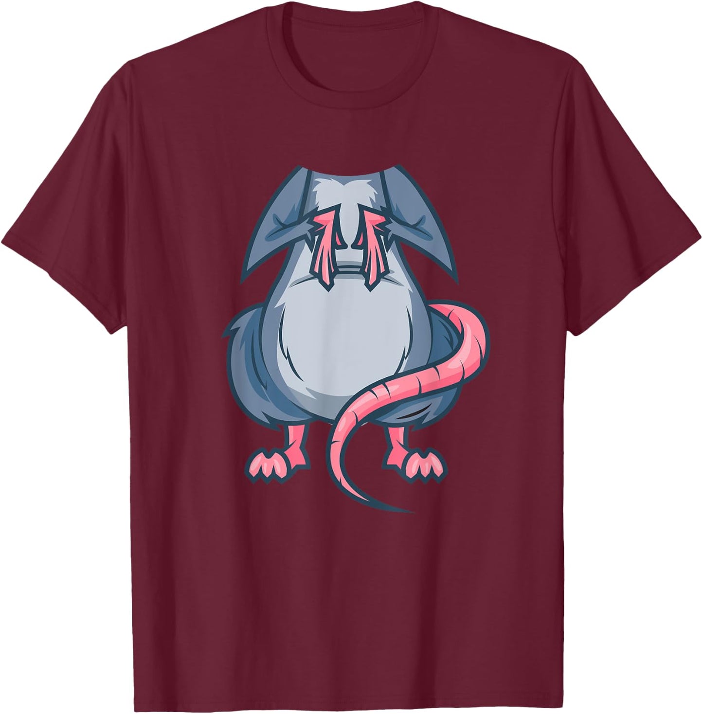 Mouse Costume Halloween Easy Rat Cosplay Last Minute Outfit T-Shirt - T-Shirt | Maroon