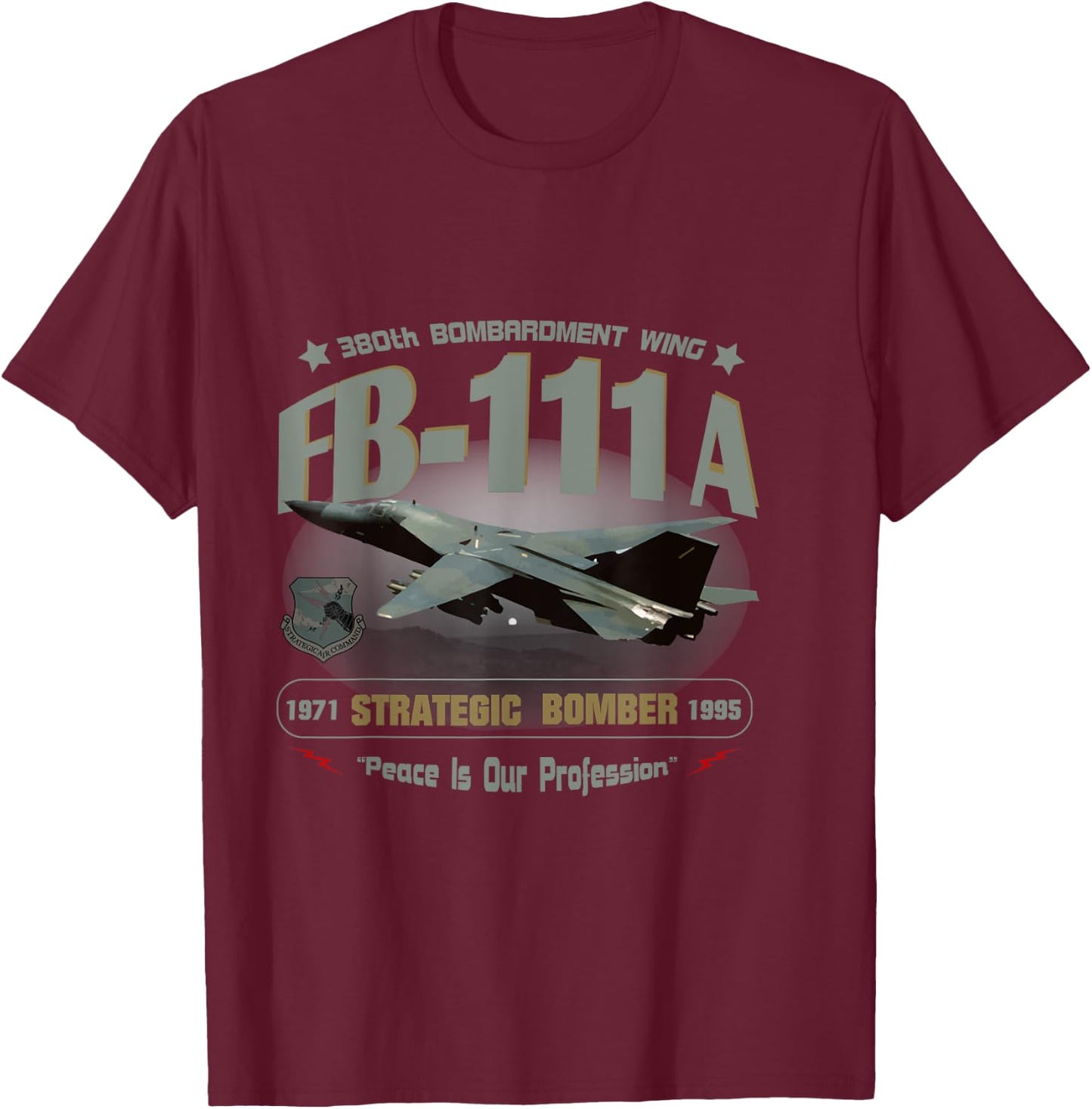 FB-111A--Design Version II T-Shirt - T-Shirt | Maroon
