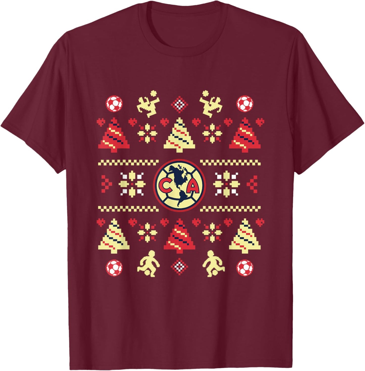 Club America - Score Big with Our Exclusive Collection T-Shirt - T-Shirt | Maroon