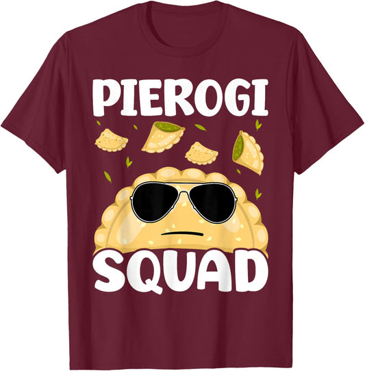 Pierogi Squad Poland Pierogi T-Shirt - T-Shirt | Maroon