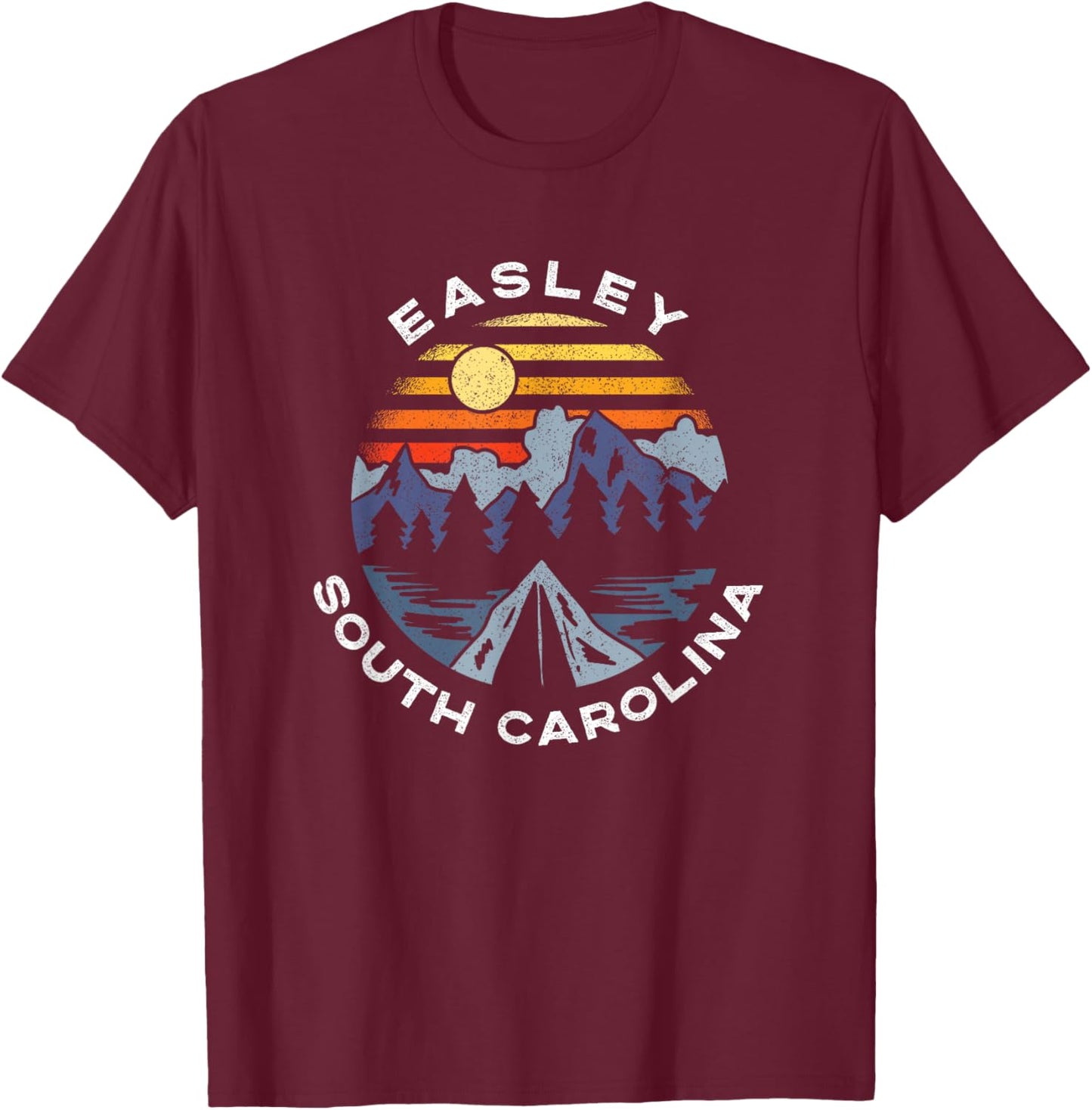 Easley South Carolina Mountains Vacation Souvenir T-Shirt - T-Shirt | Maroon