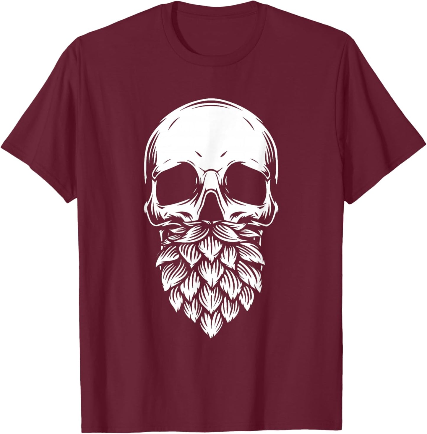 Home Brewing Skull Microbrewery - Craft Brewer Beer T-Shirt - T-Shirt | Maroon