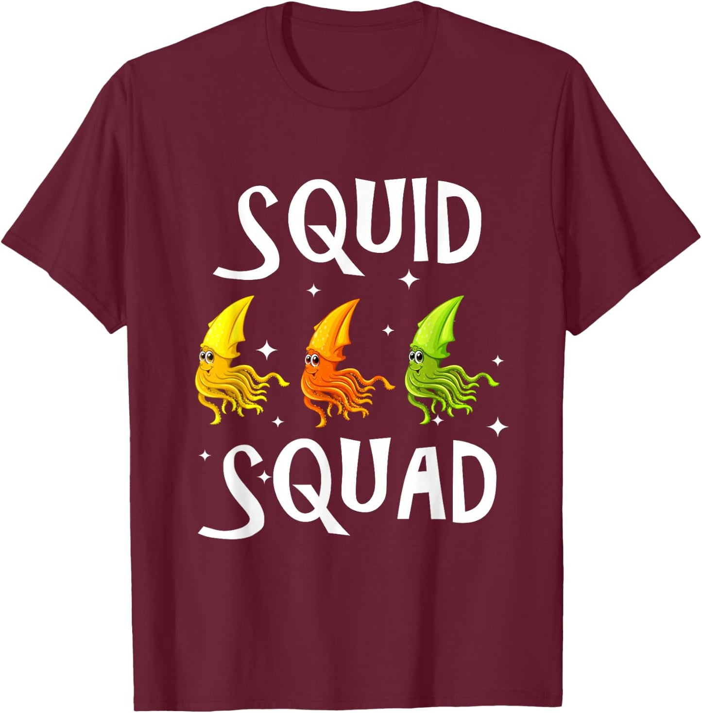 Squid Squad T-Shirt - T-Shirt | Maroon
