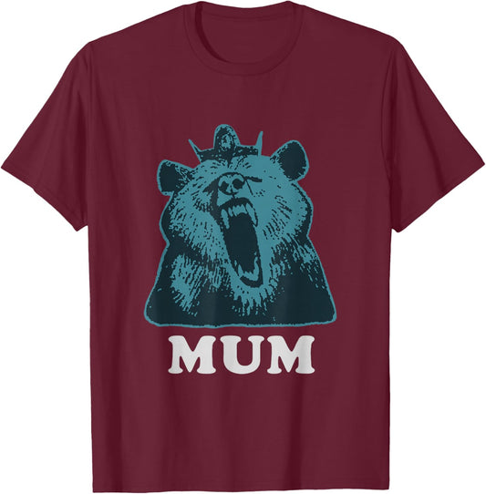 Disney Wreck-It Ralph Brave Queen Elinor Bear Mum Vintage T-Shirt - T-Shirt | Maroon