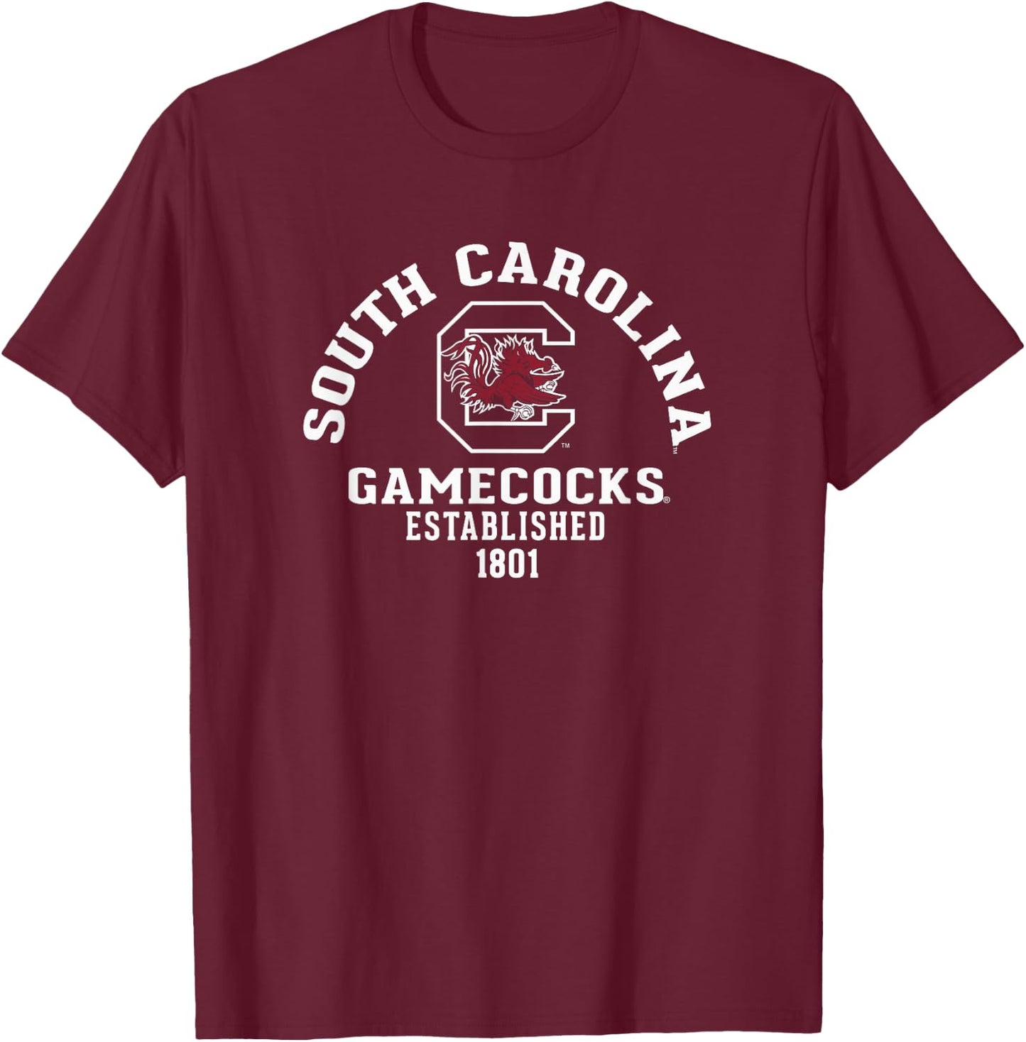 South Carolina Gamecocks Wondrous Black Officially Licensed T-Shirt - T-Shirt | Maroon