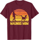 Belgian Malinois Mom Funny Maligator Mama T-Shirt - T-Shirt | Maroon