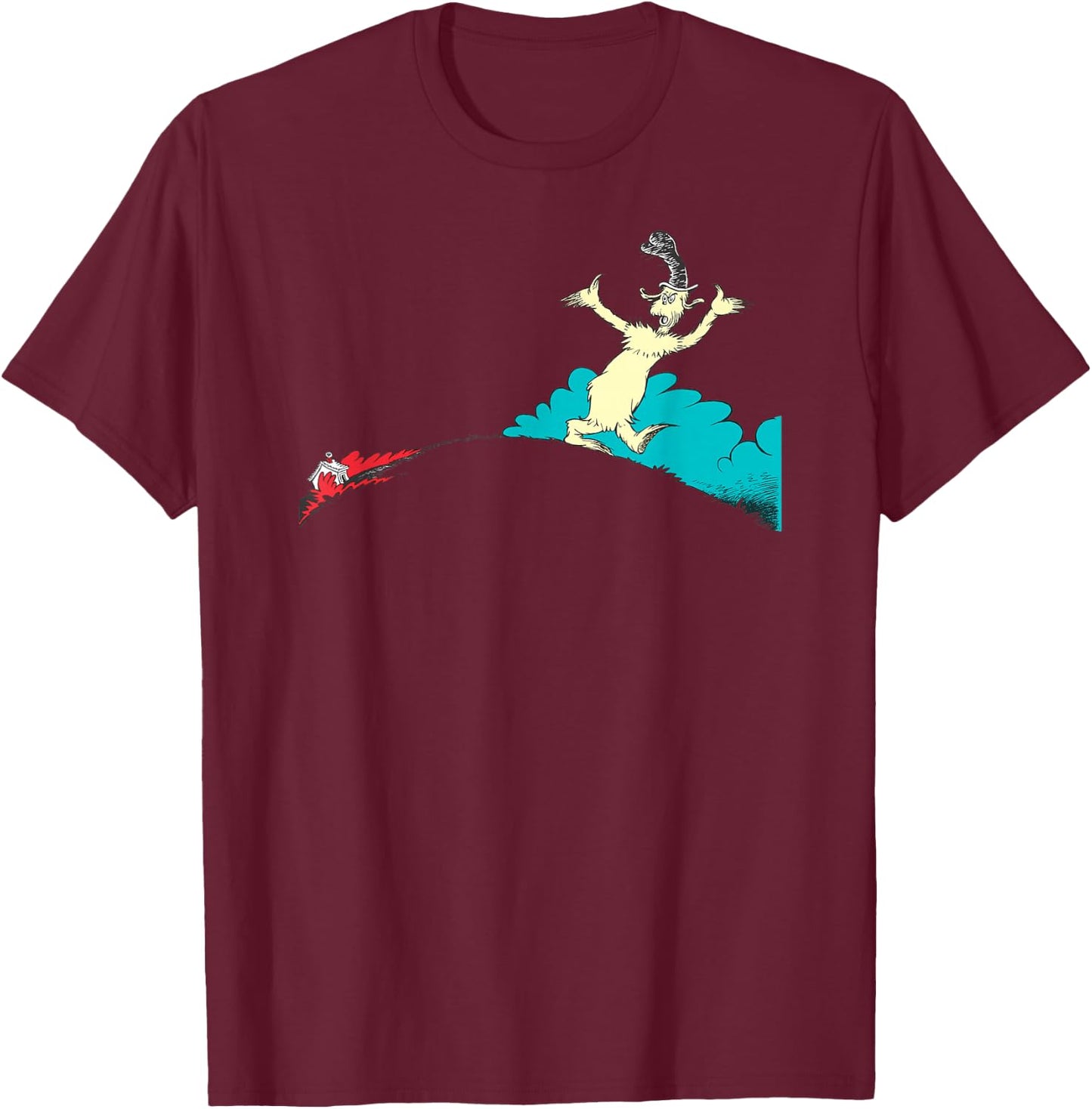 Dr. Seuss Green Eggs and Ham I Do Not Like Them In A House T-Shirt - T-Shirt | Maroon