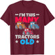 Kids I'm This Many Tractors Old 3 3rd Birthday Three Years Old T-Shirt - T-Shirt | Maroon