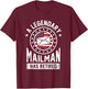 Retired Postal Worker Mailman Postman Post Office Gift T-Shirt - T-Shirt | Maroon