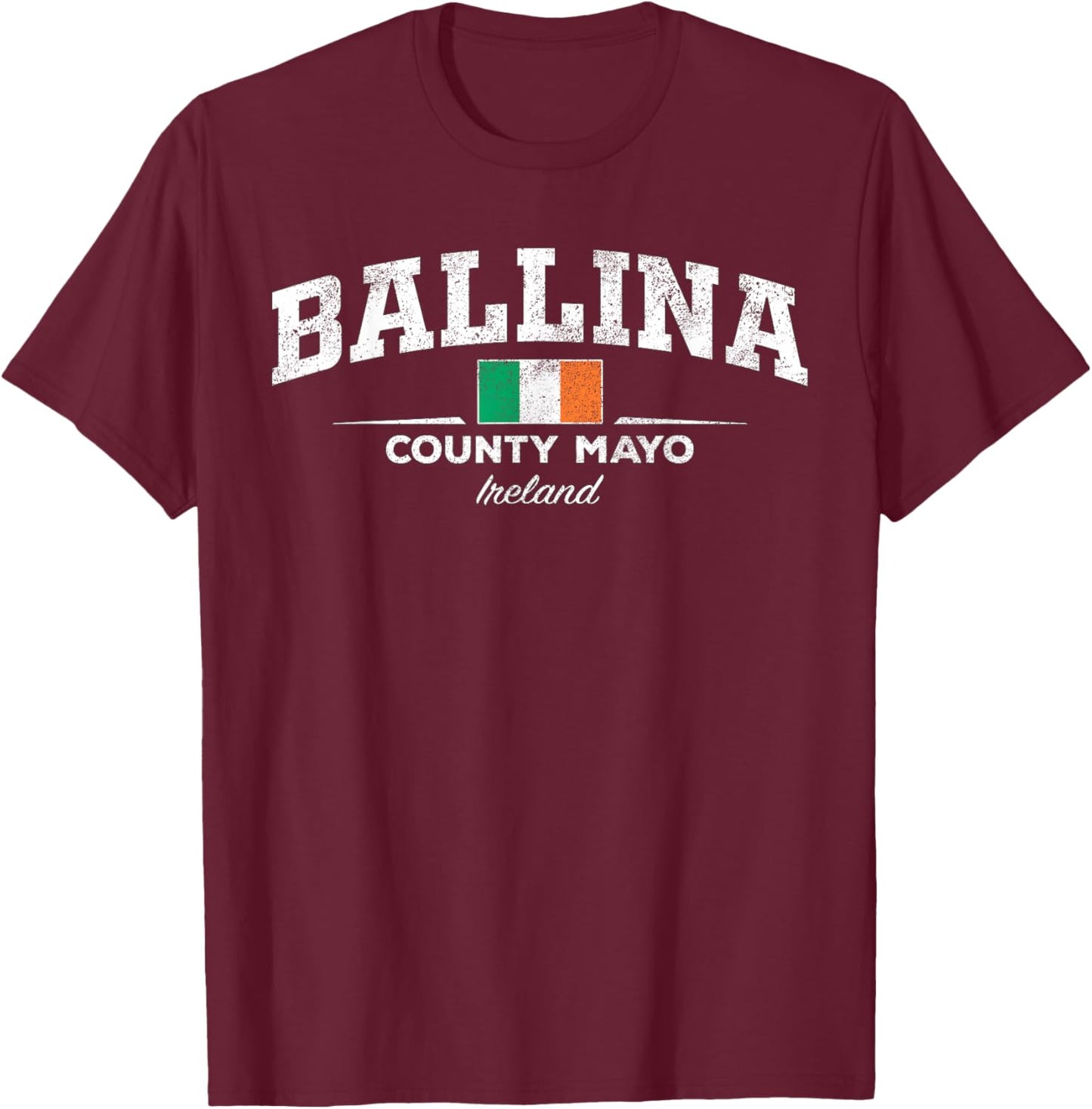 Ballina Ireland T-Shirt - T-Shirt | Maroon