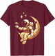 Moon Outer Space Planets Astronaut T-Shirt - T-Shirt | Maroon