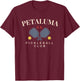 Petaluma, CA Pickleball Club for Paddle Lovers T-Shirt - T-Shirt | Maroon
