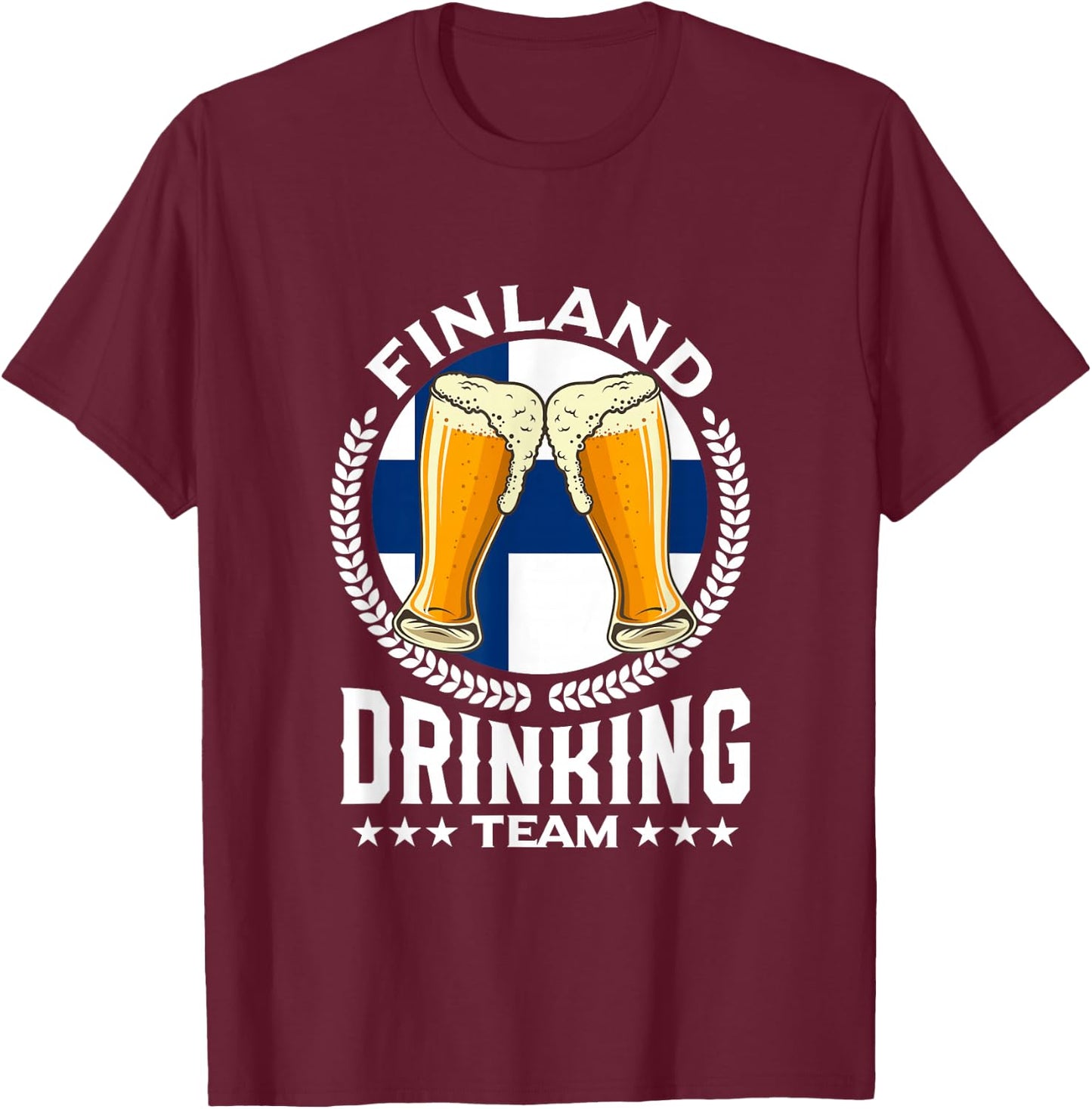 Finland Drinking Team T-Shirt - T-Shirt | Maroon