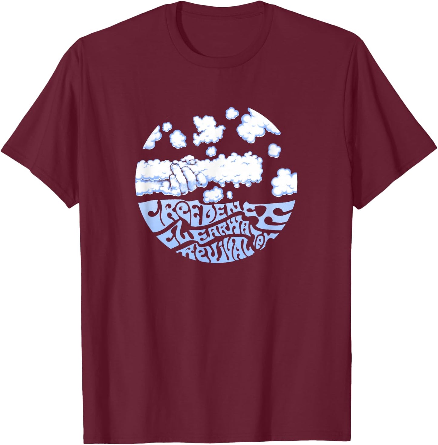 Creedence Clearwater Revival Clouds T-Shirt - T-Shirt | Maroon
