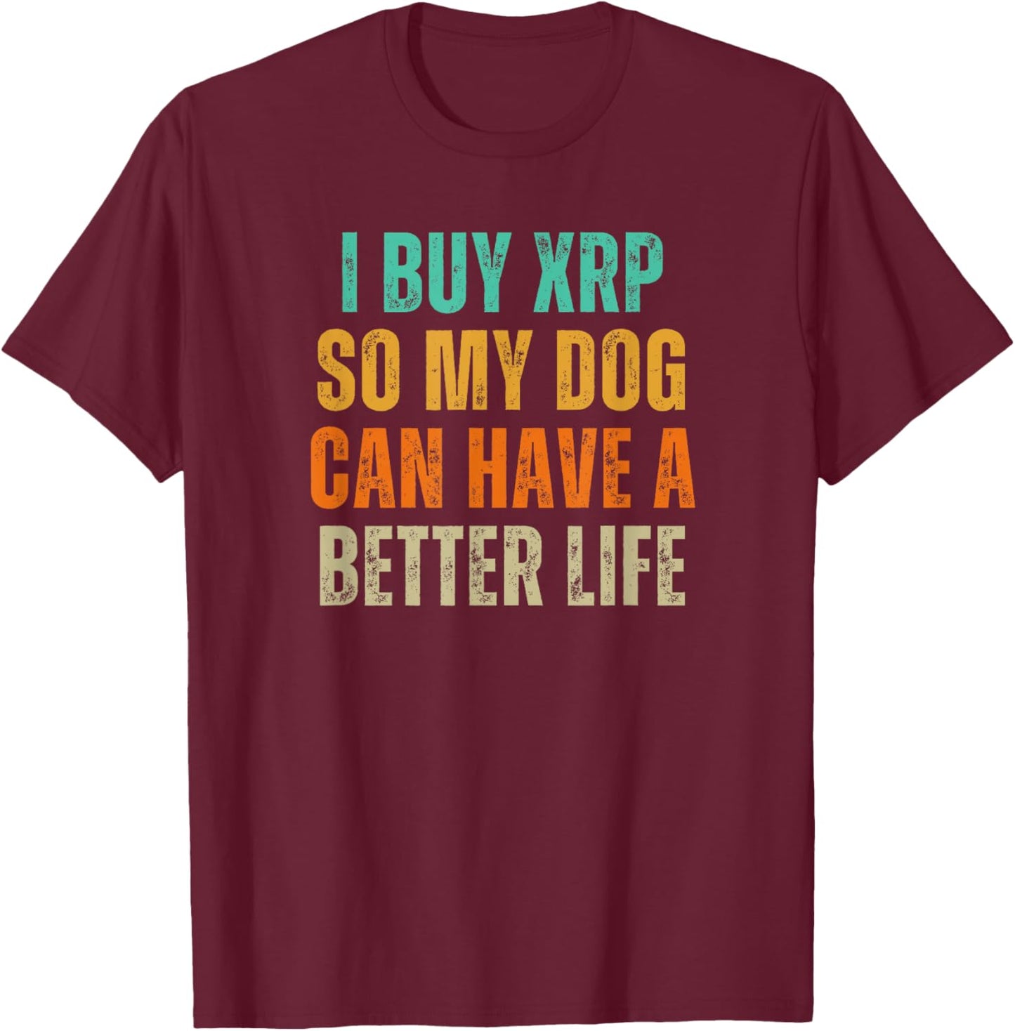 XRP Crypto Merchandise Dog Mom and Dad Women Kids T-Shirt - T-Shirt | Maroon