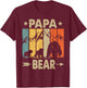 Papa Bear, Father of 2, Dad of two kids, Papa Bear and Cubs T-Shirt - T-Shirt | Maroon