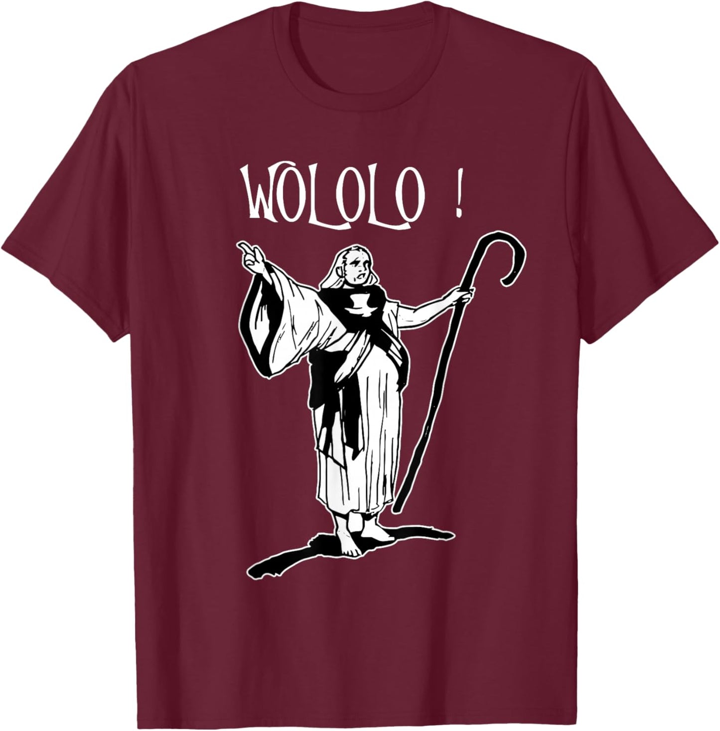 Geek for fans of the game Empire: Monk Age Wololo , Black, S T-Shirt - T-Shirt | Maroon