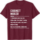Cabinet Maker Definition Shirts Funny Job Title T-Shirt - T-Shirt | Maroon