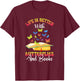 Butterflies And Books Butterfly Reading Quote T-Shirt - T-Shirt | Maroon
