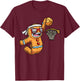 Gingerbread Man Playing Basketball Christmas Xmas Kids T-Shirt - T-Shirt | Maroon