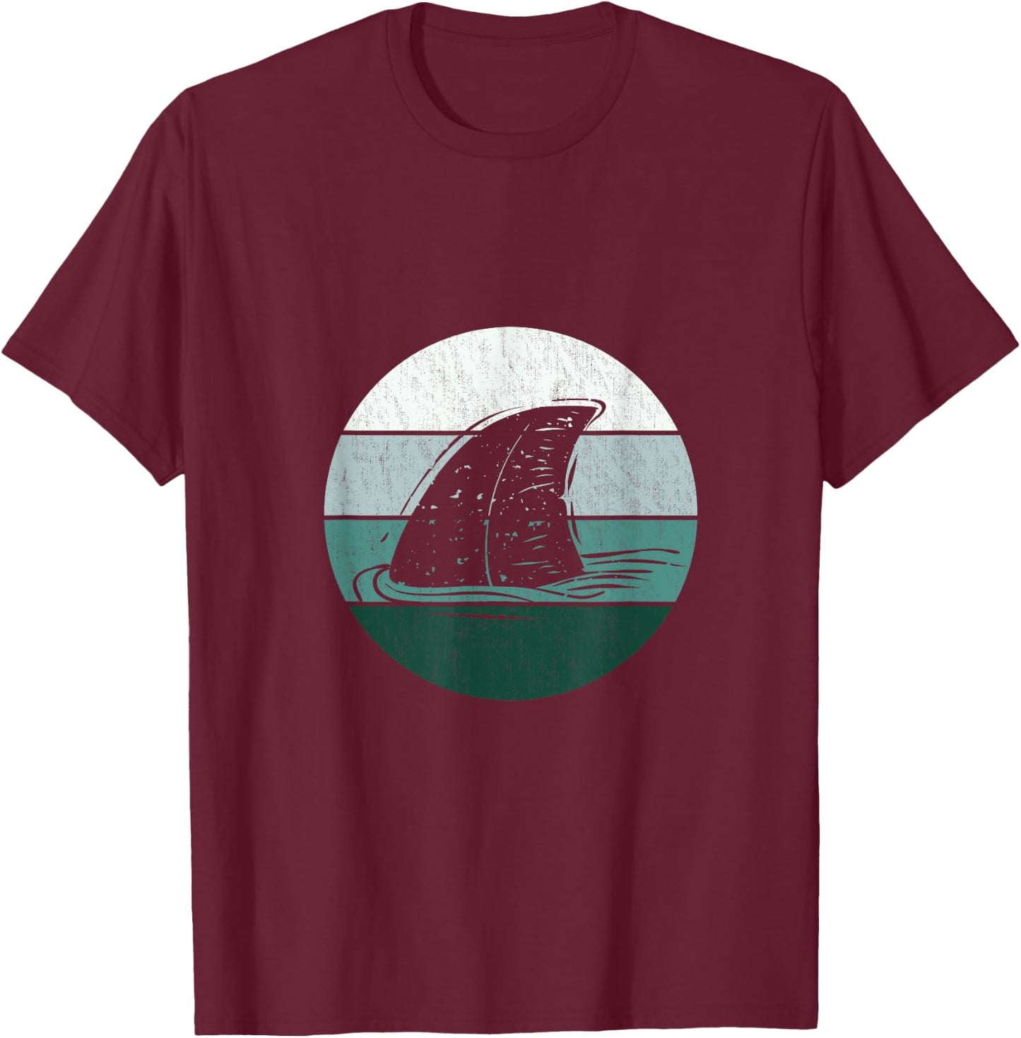 Retro Shark T-Shirt - T-Shirt | Maroon