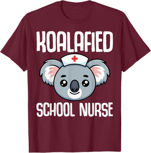 Koalafied School Nurse T-Shirt - T-Shirt | Maroon