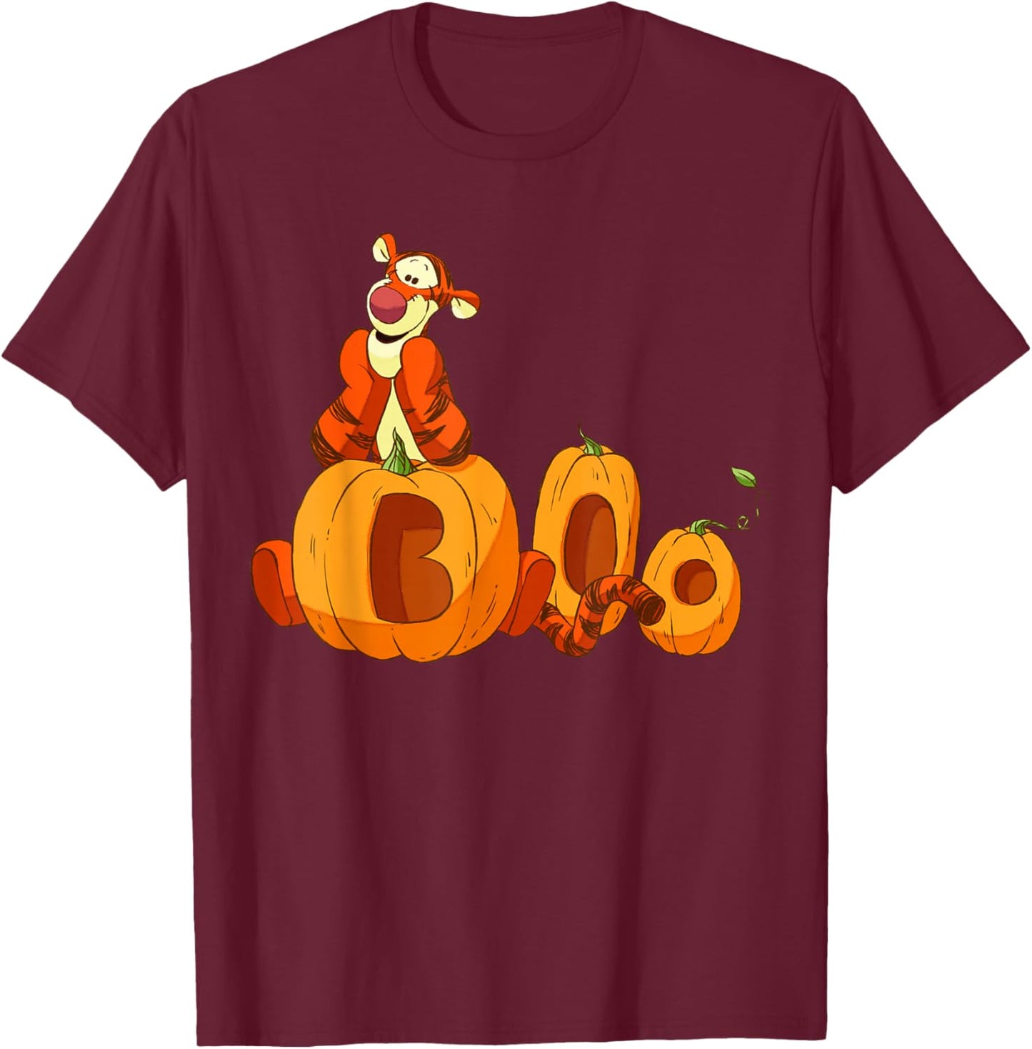Disney - Halloween Tigger Boo Pumpkins T-Shirt - T-Shirt | Maroon