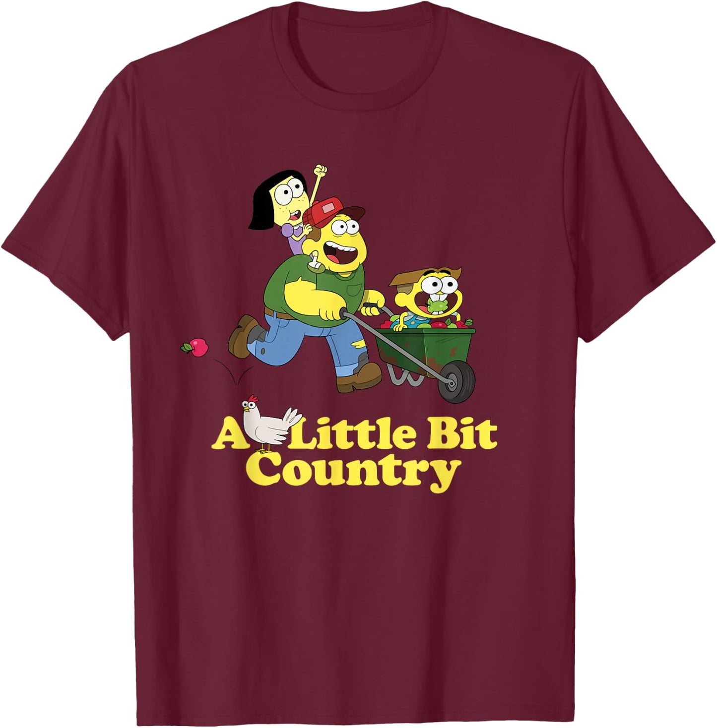 Disney Channel Big City Greens A Little Bit Country T-Shirt - T-Shirt | Maroon