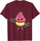 Funny Cupcake Woman Gym Training Cute Cupcake Workout T-Shirt - T-Shirt | Maroon