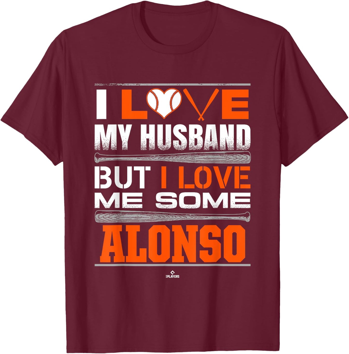 I Love My Husband Pete Alonso New York Baseball MLBPA T-Shirt - T-Shirt | Maroon
