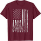 Billiard Game - USA American Flag Pool Player Sports Lover T-Shirt - T-Shirt | Maroon