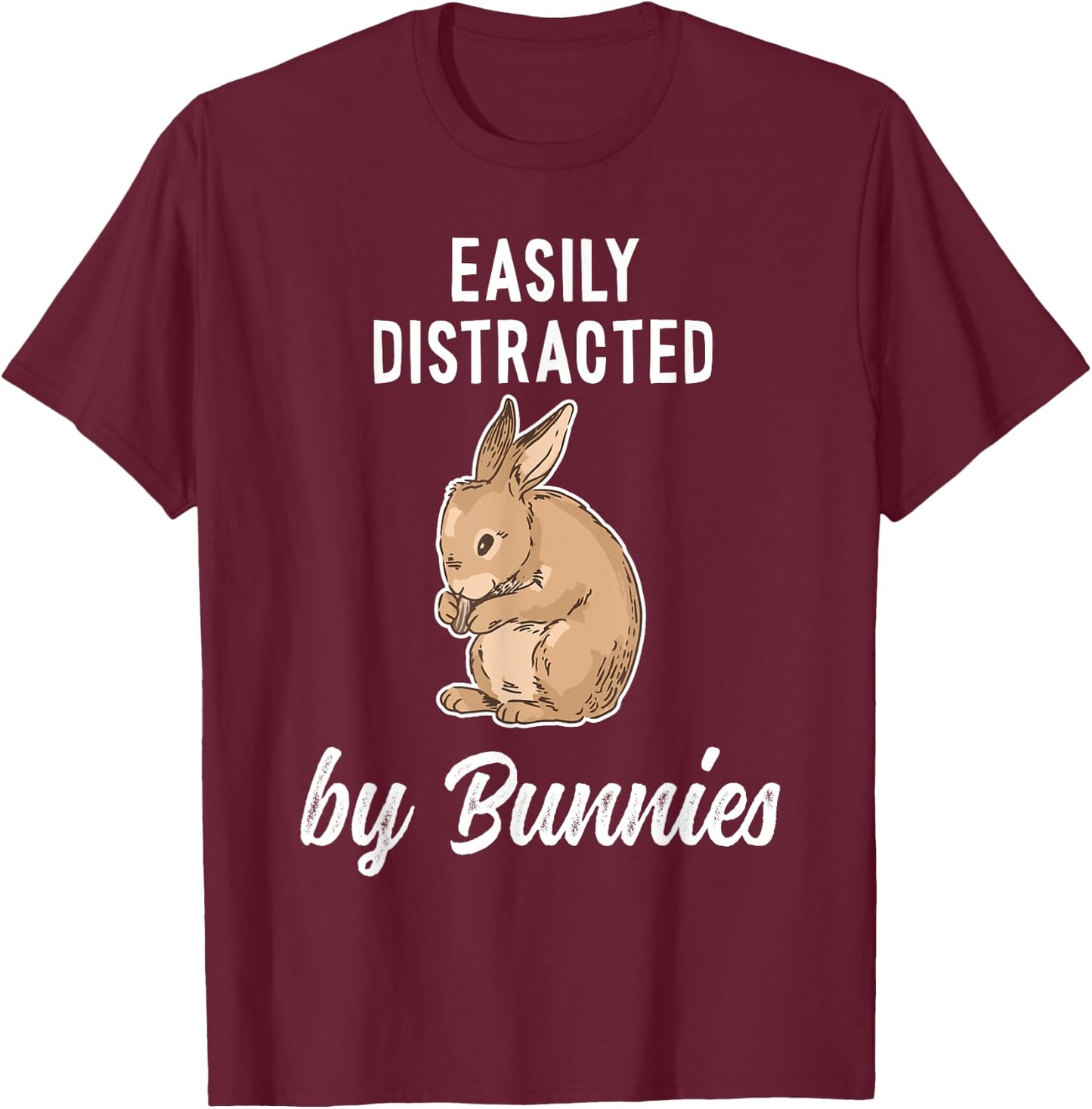 Funny & Happy Easter Bunny & Rabbit T-Shirt - T-Shirt | Maroon