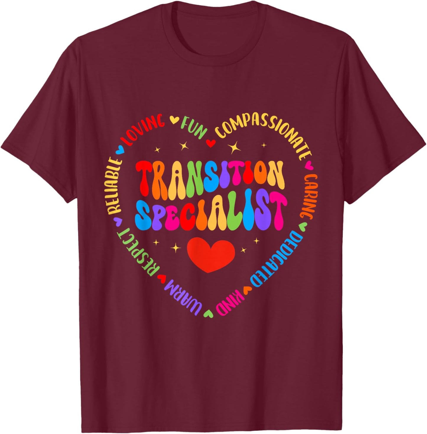 Transition Specialist Appreciation Week Back to School T-Shirt - T-Shirt | Maroon